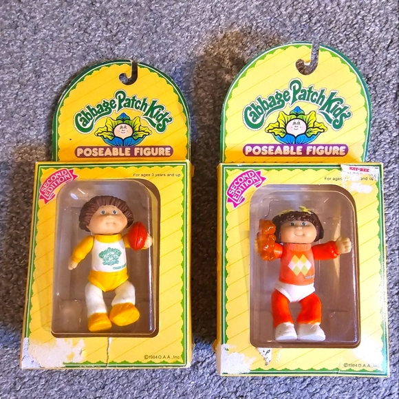 Cabbage Patch Poseable Figures Lot of 2 Vintage NIB 1984 - Picture 1 of 6